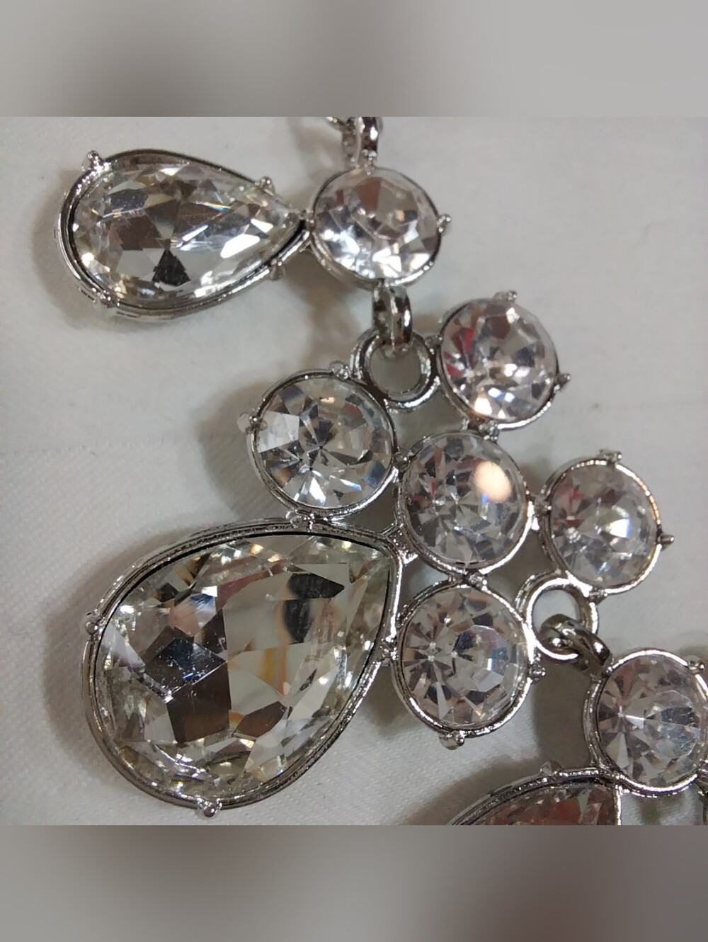 Paparazzi Debutante Drama teardrop rhinestone necklace - Picture 7 of 9
